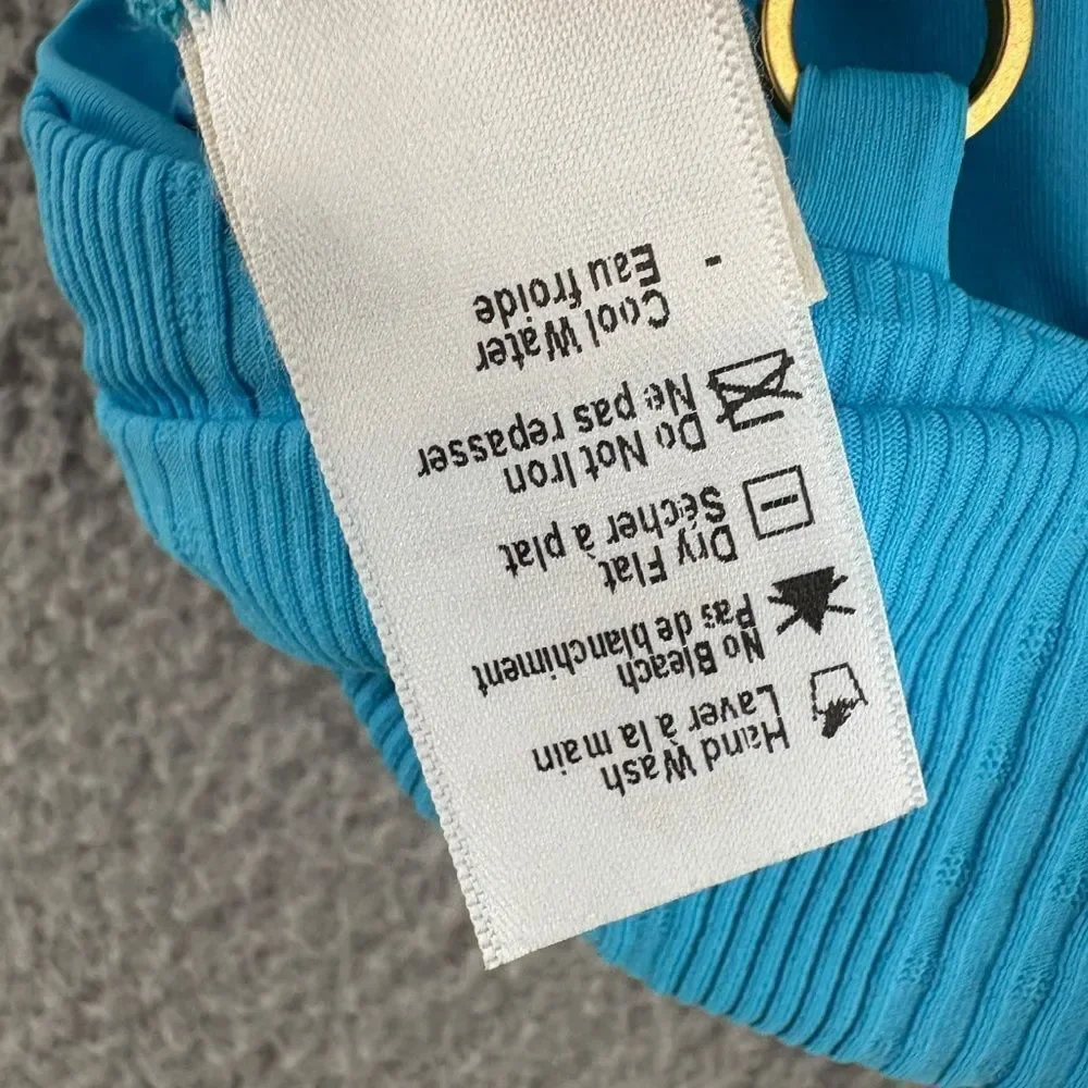 L*Space Turquoise Triangle Bikini Top Size Small - Like New